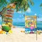 Summer Garden Flags 12x18 Inch Double Sided, Cartoon Flamingo Its 5 O'Clock SOMEWHERE Yard Decoration, Small Seasonal Outside Decor for Summer Outdoor Farmhouse Holiday